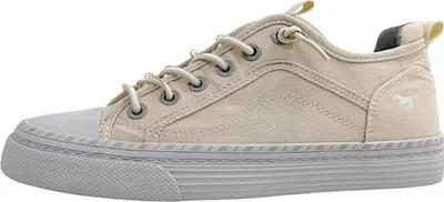Image de Mustang : Chaussures de sport pour femmes, lacets, style décontracté, couleur beige