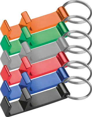 Produktbild von 6x Schlüsselanhänger / mit Flaschenöffner / 6 Farben