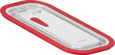 Produktbild von Mahlzeit GN Behälter Deckel mit Silikonrand für GN 1/3, Edelstahl Gastronomiebehälterdeckel