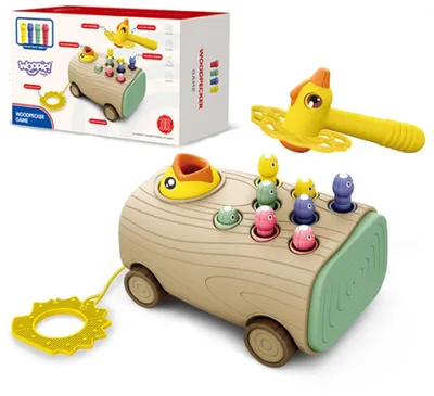 Produktbild von Woopie Arcade-Spiel Woodpecker Bug Hammer 3-in-1-Kinderwagenzieher für Babys