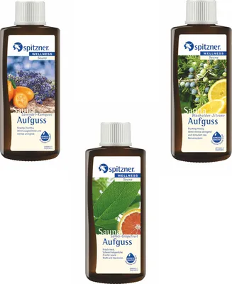 Produktbild von Spitzner Vorteilspack 3er Lavendel Grapefruit Wacholder Saunaaufguss je 190ml
