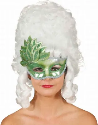 Produktbild von O46071 grün Damen Herren Venezianische-Barock-Rokoko Maske Halbmaske