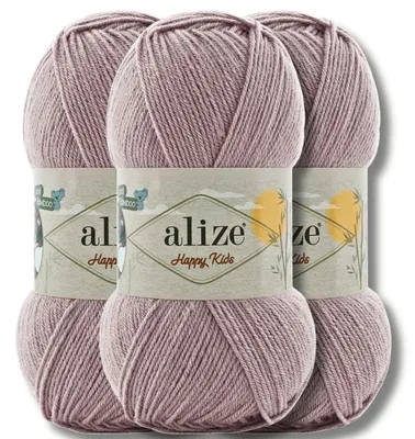 Produktbild von Alize 3x 100g Happy Kids Wolle, Uni, Häkeln, Stricken (142)