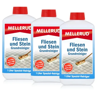 Produktbild von 3x Mellerud Fliesen und Stein Grundreiniger 1L