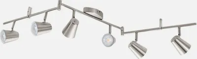 Produktbild von EGLO Spotbalken Travale 2 6-flg. 6x3W 240lm 3000K nickel-matt GU 10 75218
