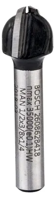 Produktbild von Bosch 1x PRO Hohlkehlfräser (für Weichholz, Hartholz, Ø 12,7 mm, Professional Zubehör Handfräse, Kantenfräse)