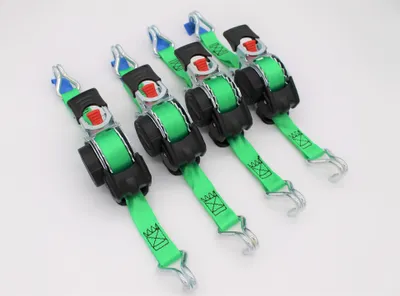 Produktbild von 4 Stück Automatik Zurrgurt Spanngurt mit Spitzhaken 3,0m x 25 mm 300/600 daN