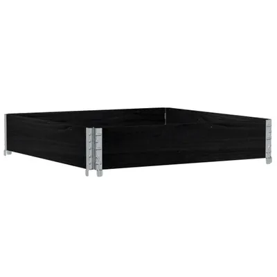Produktbild von vidaXL Pflanzkasten Schwarz 100x100 cm Massivholz Kiefer