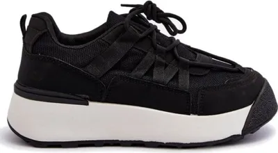 Produktbild von Damen Sneaker Platform Sportschuhe Schnürung Freizeitschuhe Alive Schwarz Gr.40