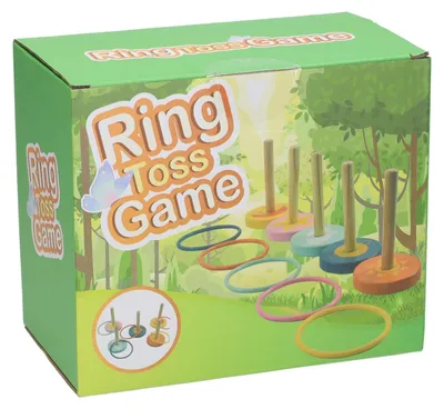 Productafbeelding van Houten ringworpspel - 10 stuks.