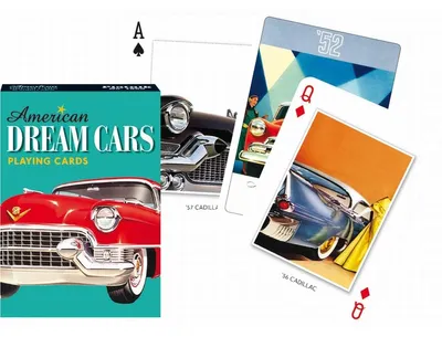 Produktbild von Piatnik 1620 - American Dream Cars, Kartenspiel, Rot, Blau, Grün, Gelb