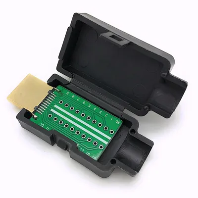 Produktbild von HDMI A-Stecker, 19 polig, zur Kabelmontage, Lötmontage