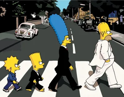 Image de Peintures par numéros Peintures -Simpson's The Beatles 50x40 cm