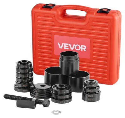 Image de VEVOR Jeu de presse pour roulements de roue 23 pièces FWD Outil d'extraction de roulements, pour le démontage et le montage de roulements de transmission de roue avant, outil pour roulements de roue avec vis coulissante Douilles Plaques de douille Coffret de rangement