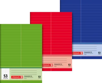 Produktbild von Vokabelheft A6 32 Blatt Lineatur 53 Packung mit 20 Stück