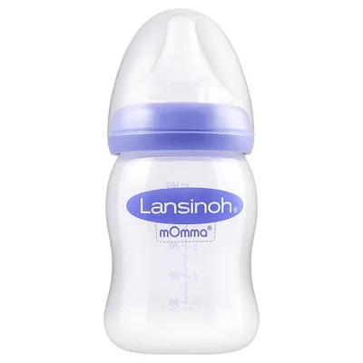 Productafbeelding van Lansinoh 75860 Momma Natural WAVE babyfles, maat S, 160 ml, met speen, -vrij
