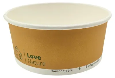 Produktbild von Salatschüssel aus Kraftpapier, 750 ml, Durchmesser 150 mm, 50 Stück.