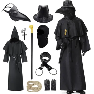 Obrázek produktu pro Kostým středověkého morového lékaře - Pánský - Maska morového lékaře - Halloween - Karneval