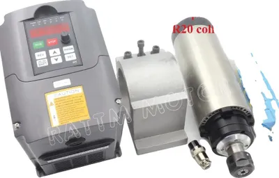 Zdjęcie produktu dla Zestaw silnika wrzeciona CNC, moc 2,2 kW, napięcie 220 VAC, częstotliwość 400 Hz, prędkość 24000 obr