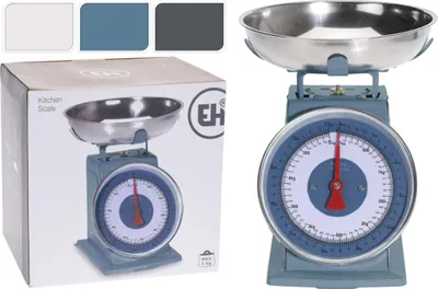 Produktbild von Koopman Küchenwaage RETRO bis zu 5kg - weiß