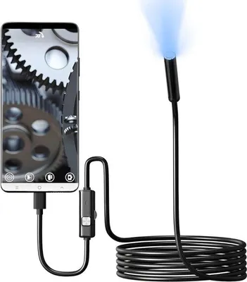 Image de Caméra endoscopique sans fil WiFi HD, 1 m, noire