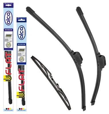 Produktbild von alca® Scheibenwischer mit Heckwischer ideal für TOYOTA YARIS (04.2001 - 09.2005) U-FLAT Flachbalkenwischer