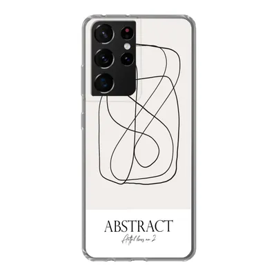 Produktbild von MuchoWow® Handyhülle Schutzhülle Hülle für Samsung Galaxy S21 Ultra Kunst - Linienkunst - Abstrakt Silikon Softcase Handy Hülle - Mobiltelefon