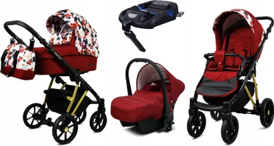 Produktbild von BabyLux® Marlux Magnetic | 4in1 Kinderwagen Set | Water Lily | Kombikinderwagen | Kinderwagenset