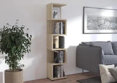 Image de Bibliothèque design MISHA 1 – chêne sonoma