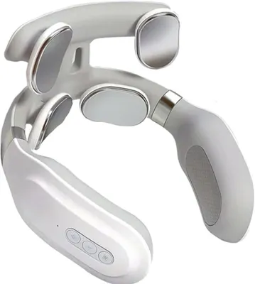 Produktbild von Nackenmassagegerät - Schultergerät - Schmerzlinderung - 4 Massageköpfe - 14 x 8,5 x 16 cm - Weiß