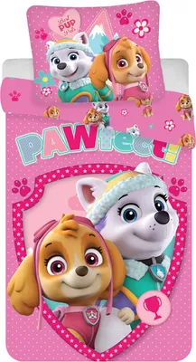 Produktbild von Paw Patrol Sky Kinder Bettwäsche Set Rosa Baumwolle Mädchen Wendebettwäsche Größe 140 x 200 cm