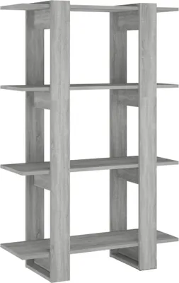 Produktbild von vidaXL Bücherregal/Raumteiler Grau Sonoma 80x30x123,5 cm