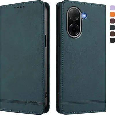 Image de Etui pour Xiaomi Redmi A5 4G, étui rétro en cuirPolyuréthaneavec support et fentes pour cartes de crédit Vert