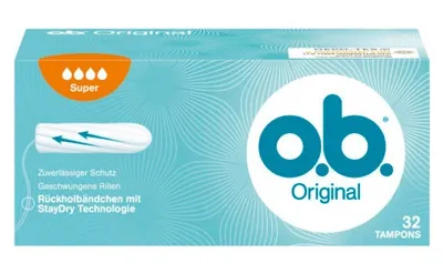 Zdjęcie produktu dla o.b. 127104005 o.b. Tampons Original Super Größe super für stärkere Periode, 16 St.