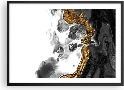 Produktbild von Gerahmtes Poster - Schwarzer Rahmen - Abstraktion verschüttet Kontrast - 70x50 cm - Wand Bild - Wanddeko - Wandbilder - Kunstposter - Wandposter - Bilderrahmen - Bilder - Kunstdruck - P2BAA70x50-4498