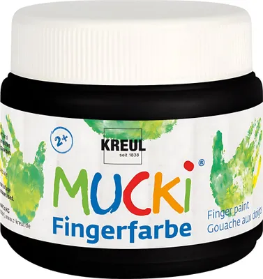Immagine prodotto di KREUL vernice per dita "MUCKI", nero, 150 ml