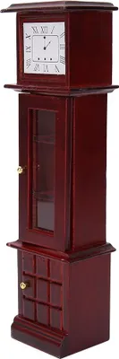 Productafbeelding van 1:12 Poppenhuis Miniatuur Antieke Grandfather Klok, Decoratie Accessoire voor Poppenhuismobiel