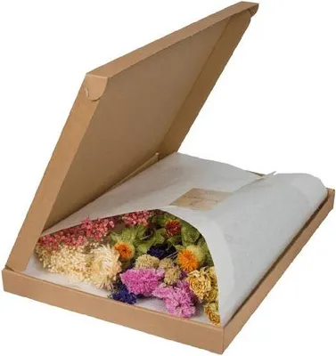 Produktbild von Trockenblumen Letterbox Multi Weiß Beige Hellrosa pflegefreie Deko Trockenstrauß