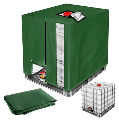 Produktbild von IBC Tankabdeckung 1000l Wassertankabdeckung Container Cover Anti-UV Schutzhülle 420D wasserdichte Schutzplane 120x100x116cm