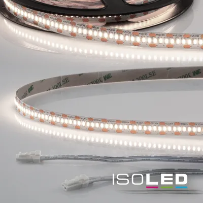 Produktbild von ISOLED LED CRI940 MiniAMP Flexband Streifen, 12V, 6W, IP20, 4000K, 120cm, beids. 30cm Kabel + maleAMP, 300 LED/m