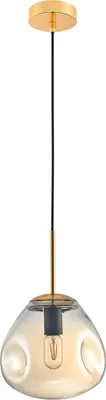 Obrázek produktu pro Závěsné svítidlo Fellet, zlaté, 1xE27x60W, sklo, rozměry: 120x25x25 cm, IP20, Italux