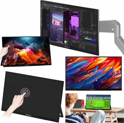 Zdjęcie produktu dla Monitor przenośny DO LAPTOPA TELEFONU KONSOLI 13,3" DOTYK ZEUSLAP OL133ED