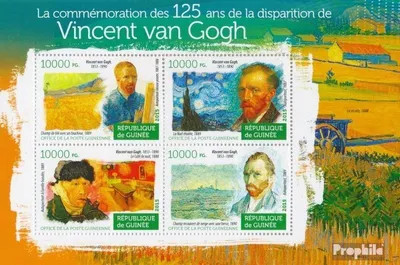 Produktbild von Briefmarken Guinea 2015 Mi 11203-11206 Kleinbogen (kompl. Ausgabe) postfrisch Vincent van Gogh