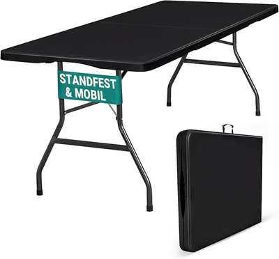 Imagen del producto de Mesa plegable de 180 cm, portátil, de plástico, para camping, color