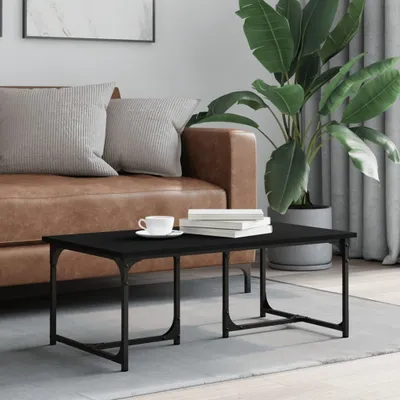 Produktbild von "Rabatt" Couchtisch modern - Wohnzimmertisch - Einfache Montage - Schwarz 90x50x35 cm Holzwerkstoff - Kaffeetisch CC22967