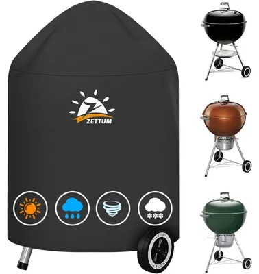 Produktbild von Kugelgrill Abdeckung 600D Oxford Wasserdicht für Weber 67 CM Holzkohlegrill Ø80x99cm