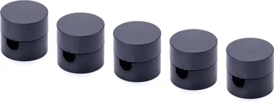 Produktbild von 5 Stück Wand- und Deckenpin, Kabelhalter als Deckenbefestigung für Textilkabel, (Ø 19 mm), Höhe 18 mm, Schwarz