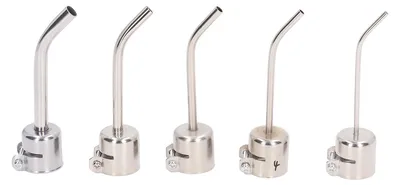 Produktbild von 5 Stücke Heißluftpistole Düse Aluminiumlegierung Gebogene Heißluftspitze Lötstation Zubehör für 850