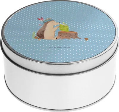 Produktbild von Mr. & Mrs. Panda zuckerdose Igel Federschmuck - Blau Pastell - Geschenk, Dose, Kaffeedose, Indianer, Keksdose, Abenteuer, Camping, Aufbewahrungsbehälter, keksdosen, Tiere