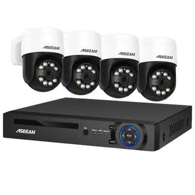 Produktbild von Sicherheitskamerasystem, 8MP Auflösung, Gesichtserkennungstechnologie, Keine, 4CH NVR 4 AI Kamera